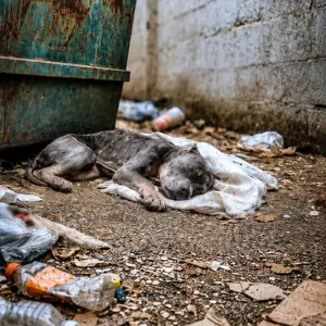 Abandoned Dog Found Beside a Dumpster Refused to Give Up